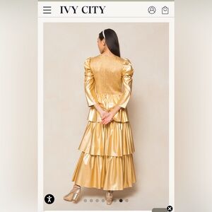 IVY City - NWT - Gold Tiered Maxi Dress